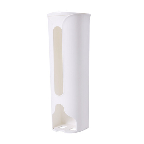 Garbage Bag Storage Box Garbage Plastic Box Kitchen and Bathroom Plastic Bag Storage Box Garbage Bag Storage Rack White