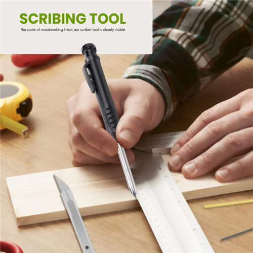 Multi-Function Scribing Tool Plastic Compass Angle Adjustable Tiling Paving Stud Walls Woodworking Tools 2
