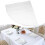 8 Pack Round Tablecloth, 84 Inch White Disposable Table Covers PEVA Waterproof Plastic Round Tablecloths (White) 4