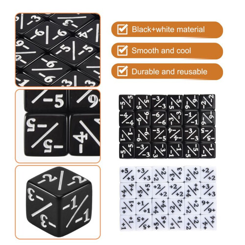 48 Pieces 16mm Dice Counters Token Dice Loyalty Dice D6 Dice Square for ,CCG,Card Gaming 2