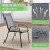 Birchtree BIRCHTREE Garden Chairs Set of 4 Stackable Grey 2