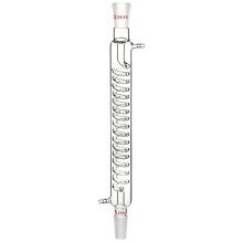 Borosilicate Glass Condenser with 24/40 Fitting 300mm Jacket Length Laboratory Glass Condenser Serpentine Condenser Tube