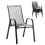 Birchtree BIRCHTREE Garden Chairs Set of 4 Stackable Grey 7