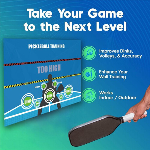 Pickleball Training Practicing Wall Stickers Pickleball Dink Pad Practice Board Poster Rebounder Training Aid 1
