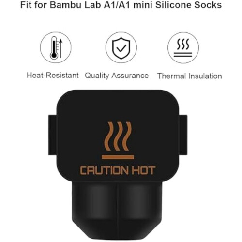 6Pcs Printer Hotend Silicone Socks,High Temperature Extruder Heating Block Silicone Cover for  A1/A1 1