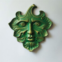 Sculpture D'Art Mural de L'Homme Vert, Plaque Murale en Fonte de Qualité Supérieure, L'Homme Vert, Printemps, Sculpture Décorative Fantastique