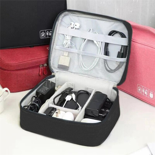 Digital Data Cable Storage Bag Portable Multi-Functional Electronic Accessories Storage Bag, 2