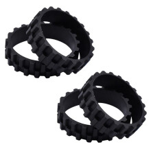 4PCS Wheel Tires Skin Compatible with Mijia 1C/2C/3C S5 Series/T6/T7 Robot Vacuum Cleaner Wheels Anti-Slip Replacement Parts