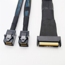 0.8m Server Adapter Cable Slimesas MCIO 8I to 2xSFF-8643 MINISAS Server Data Multifunction Convenient Adapter Cable