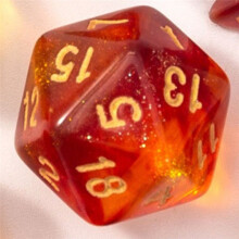 Black+Red Set of 7 Two-Color Multi-Faceted Digital Dice Running Group Game Colorful Dice DND