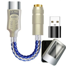 CX31993 HiFi DAC Typ C auf 3,5 mm Kopfhörerverstärker Audio-Decoder IEM AMP Handyadapter mit USB-Adapter A