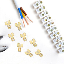 8 Pièces Connecteur à Double Pelle Arrière à Déconnexion Rapide Adaptateur de Borne de Fil Électrique Bidirectionnel Non Isolé Mâle Simple