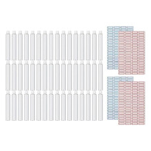 48 Szt. Puste Aluminiowe Tubki Po Farbie 20 Ml do Przechowywania Pozostała Farba Oleje Akrylowe Gwasze Akwarelowe, z 4 Arkuszami Etykiet