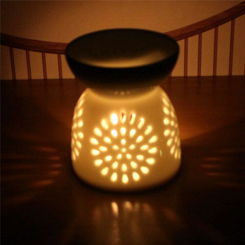 Ceramic Crafts Ceramic Hollow-Out Aromatherapy Stove  Candlestick Handmade Style 4 2