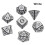 Red 7 Pcs for TRPG DND Dice Set Acrylic Multi-Sided 7-Die D4-D20 Polyhedral Dice Table Game Math Tabletop 8