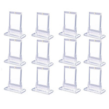 12 Count Magnetic Card Holders for Trading Cards, 35PT Acrylic Baseball Card Holders with Card Stands for Sports Cards