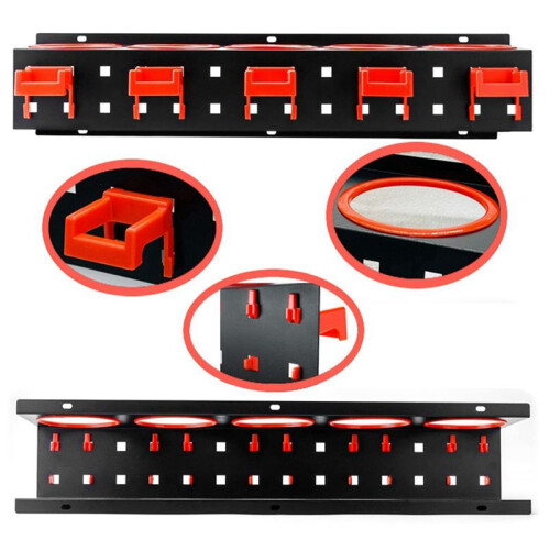 Sprays Bottle Storage Rack Mounted Bracket with Hooks Accessories Sprays Can Organizer Display Hanging Garage Workplace 1