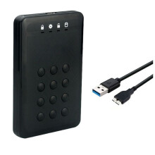 HDD Enclosure SSD Case Encrypted Hard Drive Enclosure 5Gbps USB3.0 Hard Drive Enclosure for 2.5 Inch Hard Disk