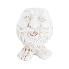Funny Face Resin Sculpture in Flower Pot with Funny Expression Garden Supplies D