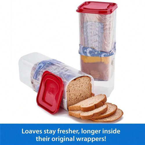 Transparent Bread Box Plastic Fresh-Keeping Toast Storage Holder with Lid Bread Crisper Bread Storage Container,C 2