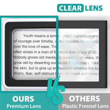 4X Large Magnifying Glass with Light for Reading,Lighted Magnifier with 10 LED Foldable Handheld Magnifiers for Seniors