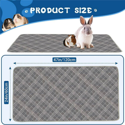 Forros de Gaiola de Cobaia de Pacote, 47 Polegadas X 24 Polegadas Cama de Cobaia ReutilizáVel Roupa de Cama de Coelho, Forros de Gaiola de Animal de 2