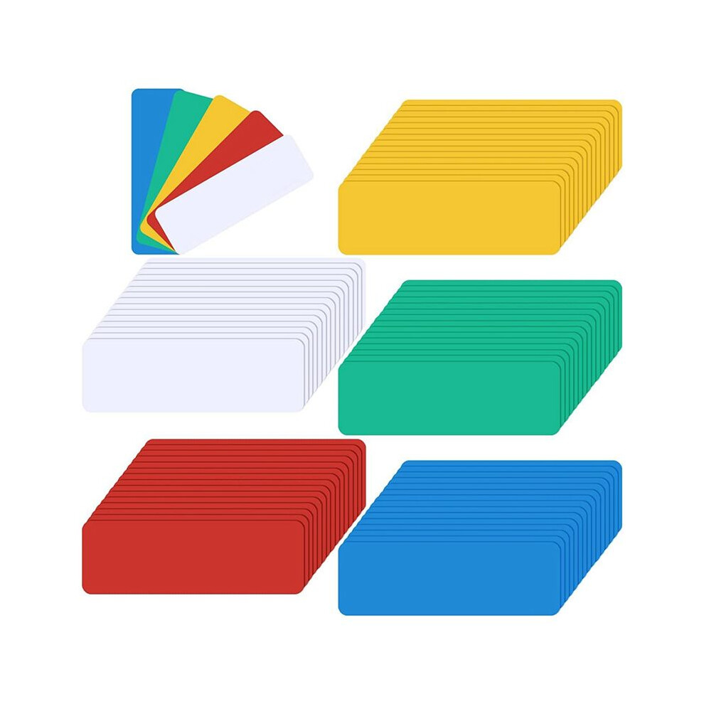 120 Magnetic Dry Erase Labels Reusable Name Tag Labels Magnetic Label Strips for Home Office Whiteboard Refrigerators