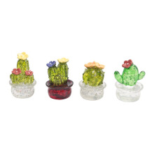 4 PeçAs de Enfeites Internos de Carro, Estatuetas de Cactos ArtíSticos, DecoraçãO de Casa, Artesanato de Mesa, Enfeites de Cactos de Plantas em