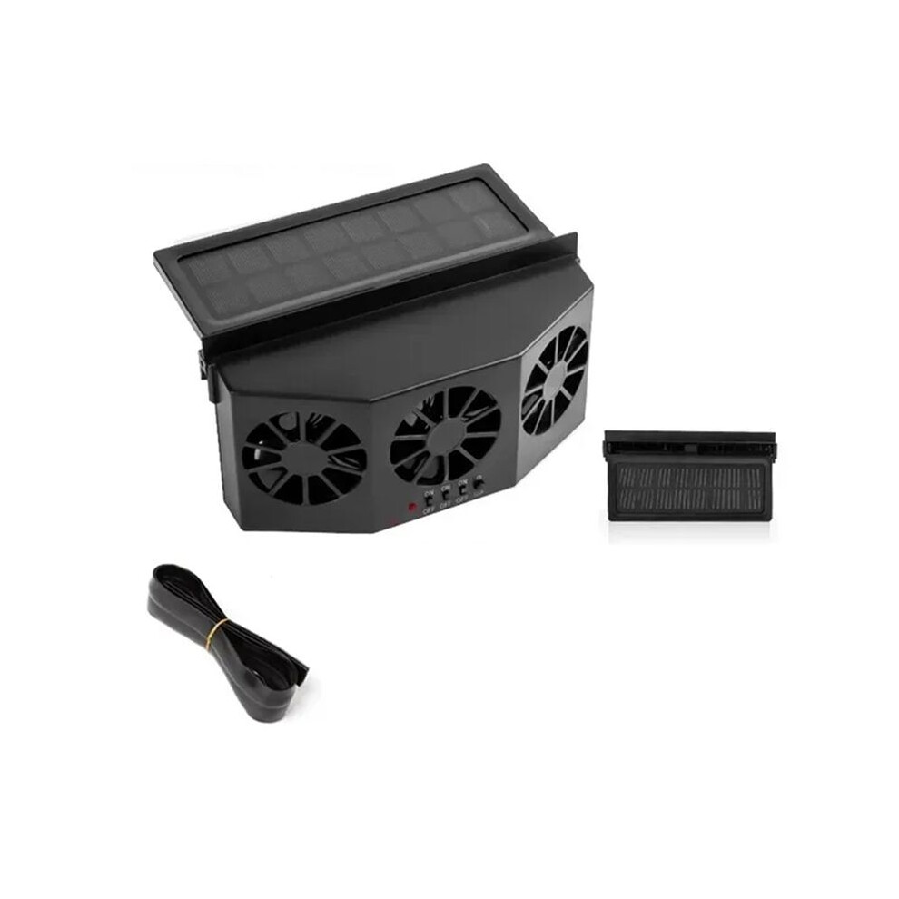 3 Solar Car Cooling Fan Electric Car Air Cooler Charging Vent Radiator Backseat Front Purifiers For Vehicle B 4712540364233