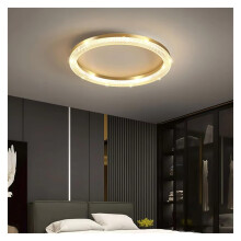 Modern Gold LED Ring Chandelier Luxury Circular D50cm Three Color Light for Living Room Dining