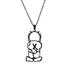 Black Palestine Boy'S Back Necklace Pendant Necklace Luxury Trend Jewelry Gift for Women Men