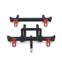 For 1/12 MN82 LC79 RC Car Parts Metal Upgrade Front and Rear Bumper Kit Black