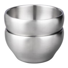 Eisschüssel, Isolierschüssel, 15oz, Doppelwandige Suppenschüssel, Müslischüssel Aus Edelstahl SUS304, 2er-Set