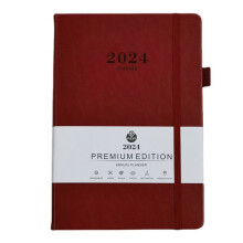 Agenda 2024 A5 Agenda Semainier A5 Agenda Quotidien Carnet pour Bureau Cadeau de NoëL Agenda pour 2024 Rouge