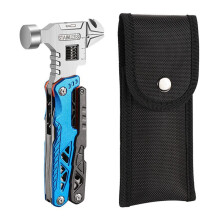 Marteau Multifonctionnel à TêTe Ronde, Pince à Clous Pliante, Marteau à Outils IntéGré Combiné Monté sur VéHicule D'Urgence
