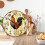 Kitchen Wall Clock 10 Inch Rustic Rooster Silent Non Ticking Wall Clock Quartz Battery Operated Round Wall Clock 7