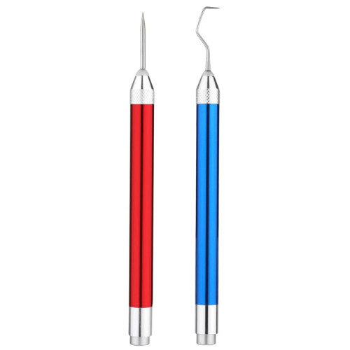 2Pcs LED Weeding Tools for Vinyl, Vinyl Weeding Tool with 2 Different Hooks Lighted Weeding Tool  Vinyl Tool