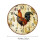 Kitchen Wall Clock 10 Inch Rustic Rooster Silent Non Ticking Wall Clock Quartz Battery Operated Round Wall Clock 8