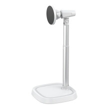 Aluminum Alloy Bracket for Desktop Live Streaming Conference Mobile Phone Magnetic Suction Bracket, Silver