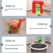 Pet Toilet Pickup, A Portable Toilet Pickup for Pets When Going Out(Red)