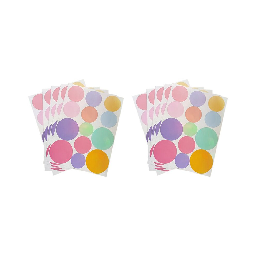 130Pcs Polka Dot Stickers Children Room Kindergarten Decorate Gift Wall Stickers Bedroom Decor Aesthetic Sticker