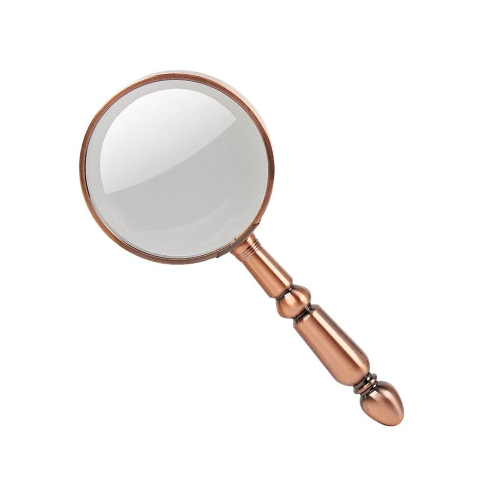 20X Portable Metal Magnifier Retro Portable Optical Magnifying Glass Repair Watch Jewelry Loupe Antique Handle Magnifier