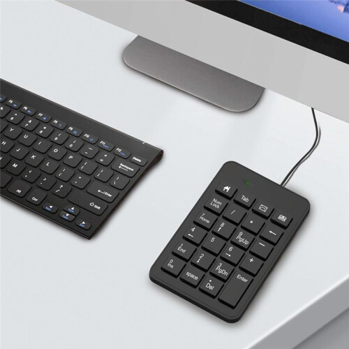 Wired Number Pad, USB 23 Key Numeric Keypad Financial Accounting Keyboard Office Accessories for Laptop, PC, Computer 2