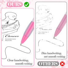 50 Unidades de Canetas de Fita Rosa em Massa, Canetas EsferográFicas RetráTeis de Tinta Preta para Material de EscritóRio, Presente para Mulheres e