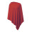 (S, Red) Women's Triangle Pullover Poncho Sweater Cowl Neck Solid Color Asymmetrical Knit Tops Shawl Wraps 9