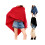 (S, Red) Women's Triangle Pullover Poncho Sweater Cowl Neck Solid Color Asymmetrical Knit Tops Shawl Wraps 3