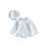(6-9 Months, White) Dívčí rash guard s čepicí 1