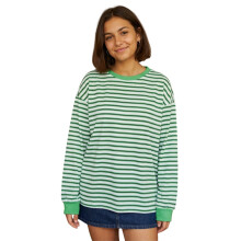 (M, Green) Women Striped Long Sleeve T-shirts Loose Casual Round Neck Going Out Tops for Spring Fall Daily Office