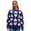 (XL, Blue) Pull en maille Haut décontracté. 1