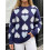 (M, Blue) Pull en maille Haut décontracté. 5
